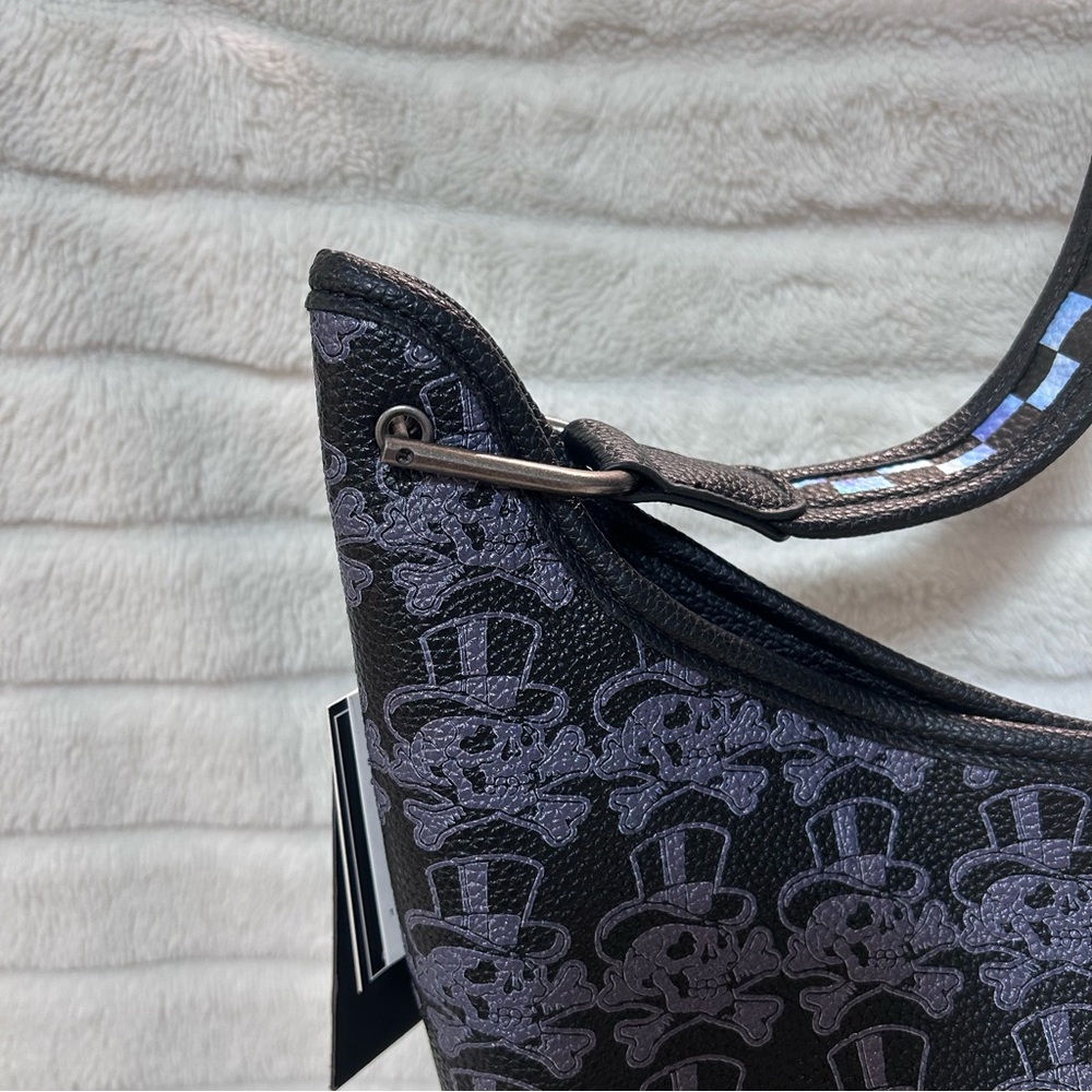 Ed Hardy “Love Kills Slowly” Colorful Graphic Hobo Tote with Rhinestones - Picture 9 of 13